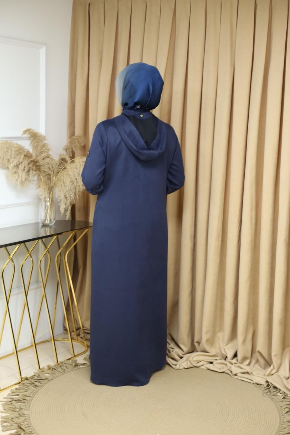 1012 КОД НУБУК АБАЙЯ С ШАПОЧКОЙ