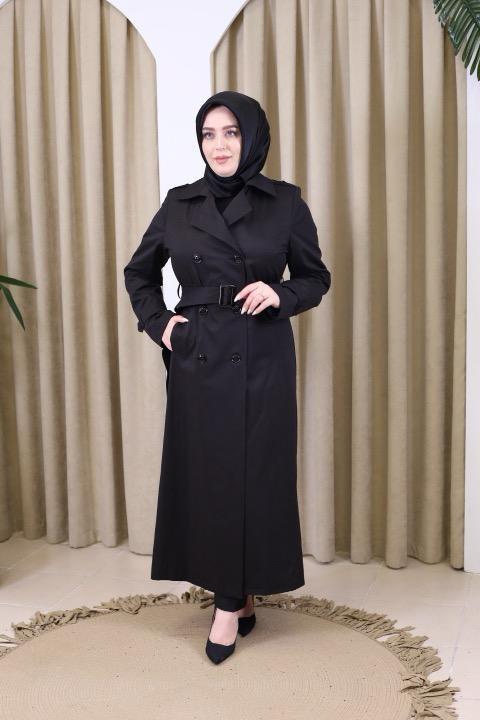 1108 CODE ZWEIREIHIGER TRENCHCOAT MIT KRAGEN FÜR DIE SAISON
