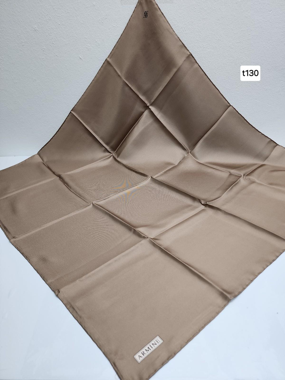 130 CODE SOLID COLOR ARMINE PURE SILK SCARF