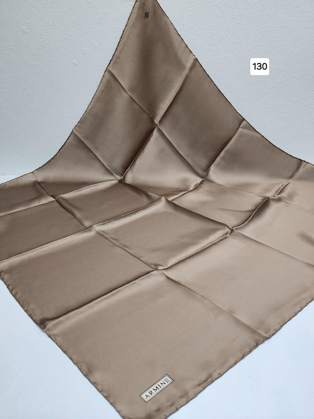 130 CODE SOLID COLOR ARMINE PURE SILK SCARF