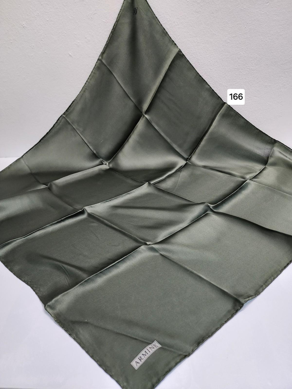 166 CODE SOLID COLOR ARMINE PURE SILK SCARF