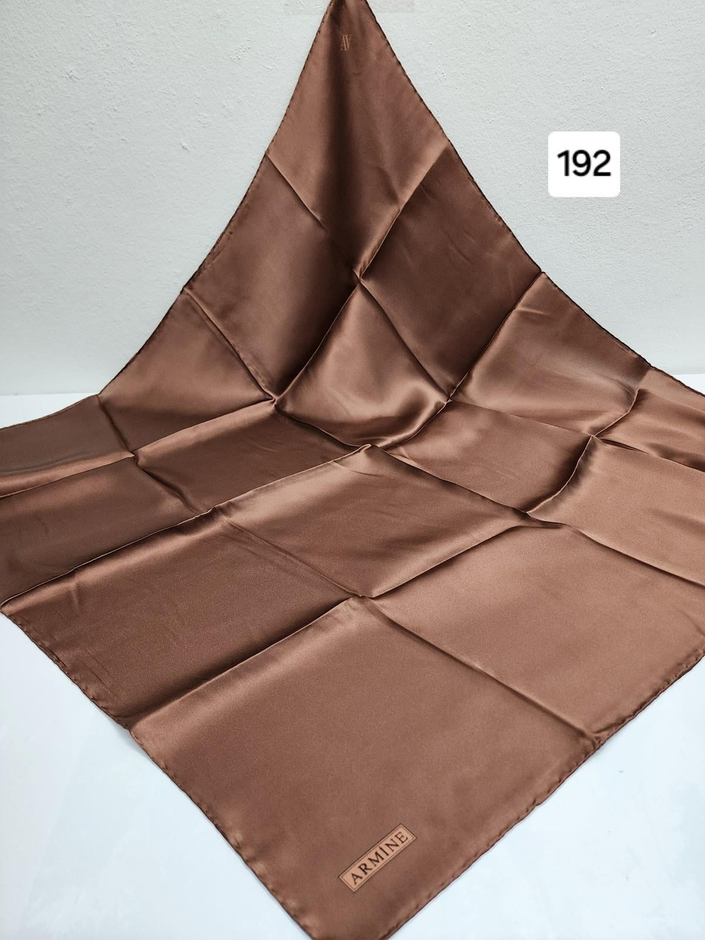 192 CODE SOLID COLOR ARMINE PURE SILK SCARF