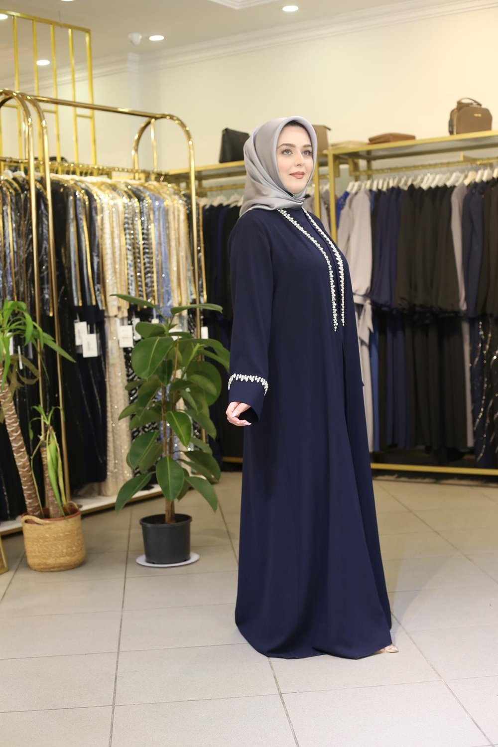 KOLLARI KRİSTAL TAŞLI ABAYA TAKIM 2003 KOD