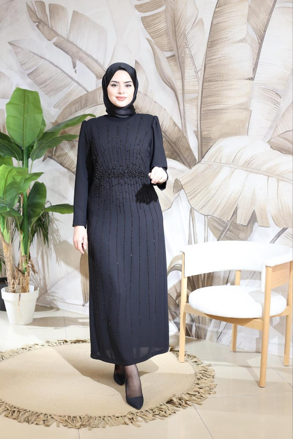 2101 CODE DRESS WITH CAST STONES