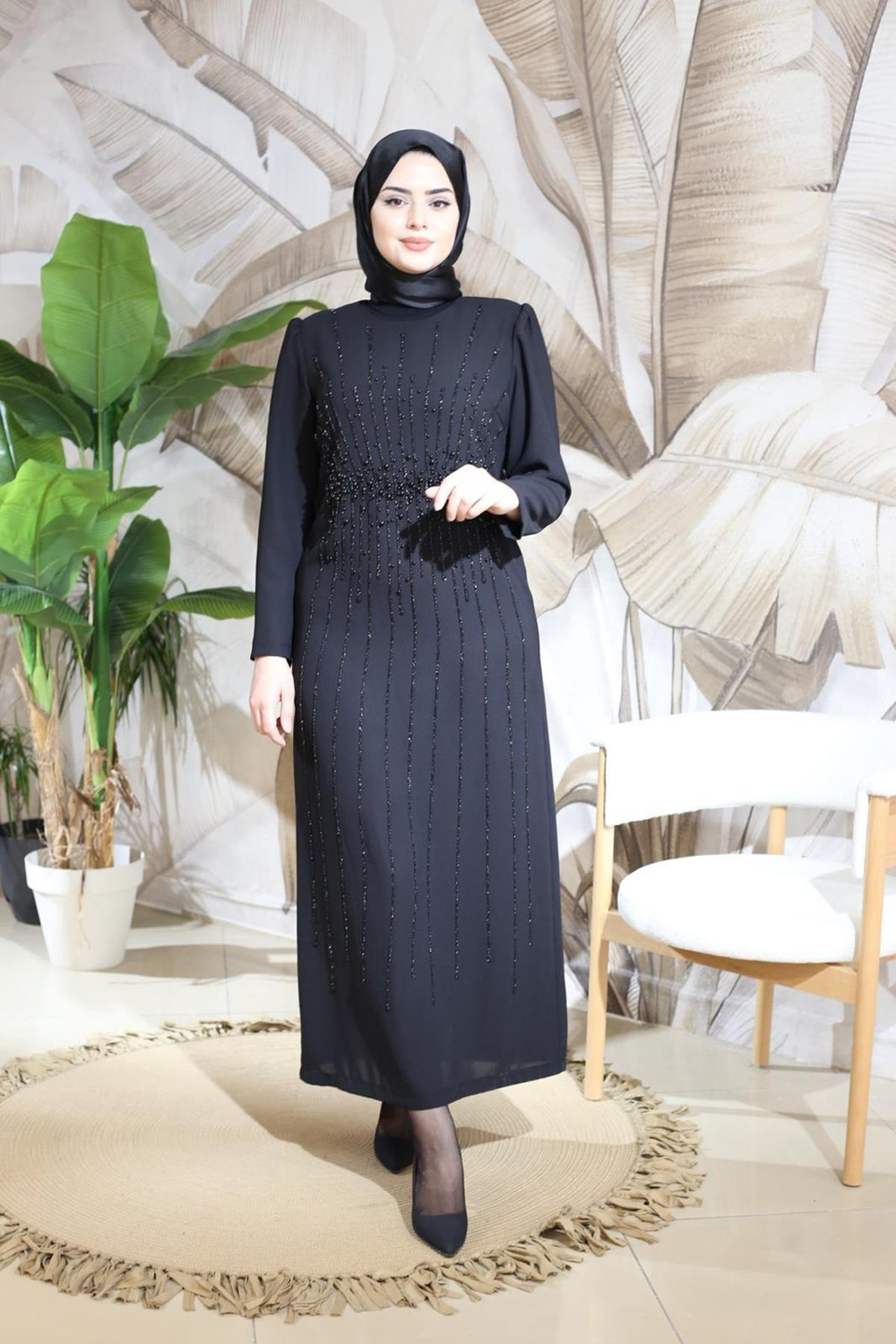 2101 CODE DRESS WITH CAST STONES