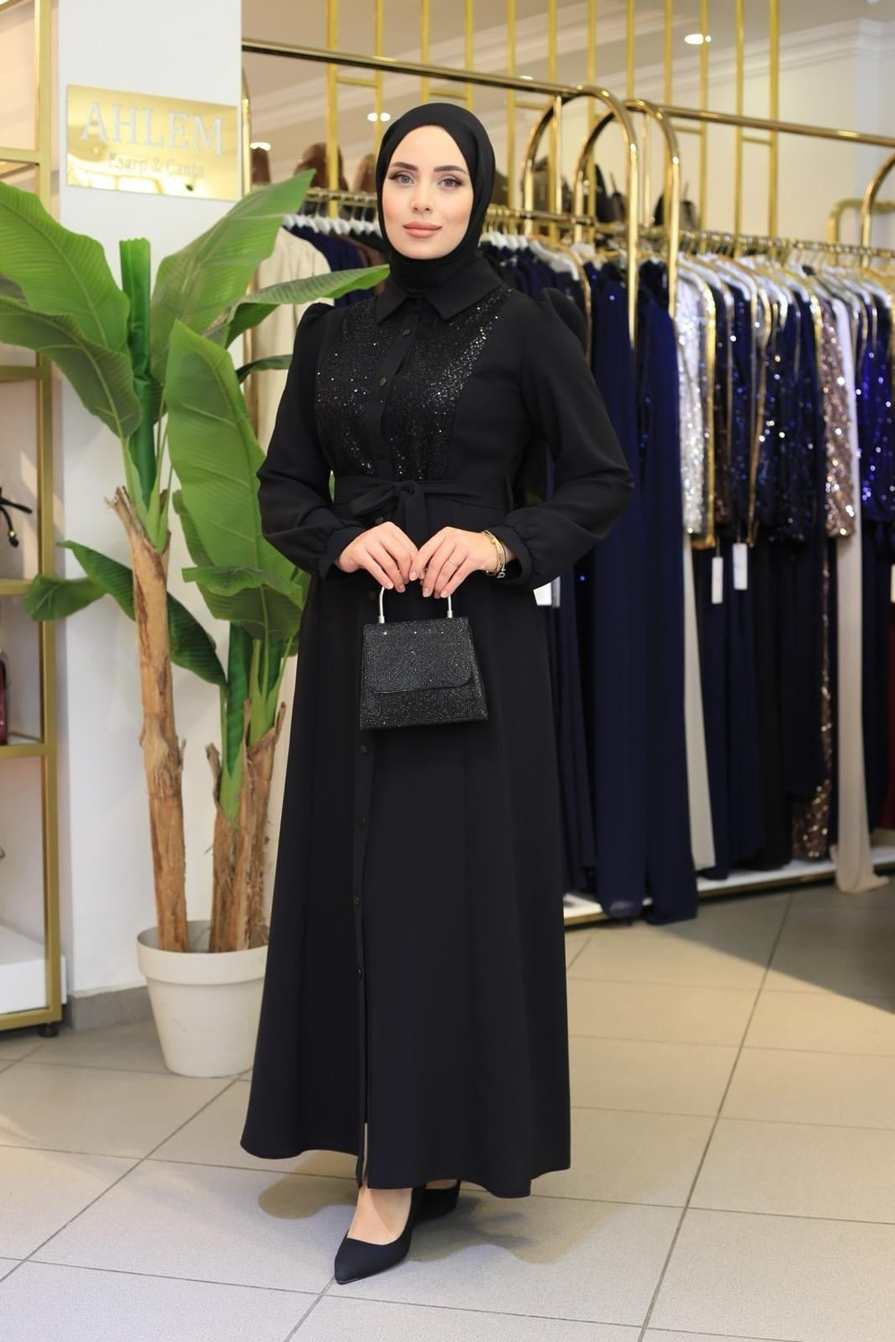 2635 فستان بحزام