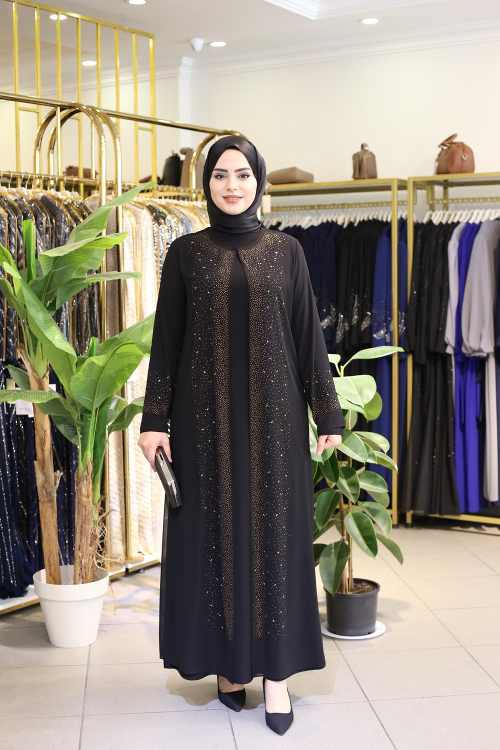 3133 بدلة عباية من الترتر المصبوب كود 3133