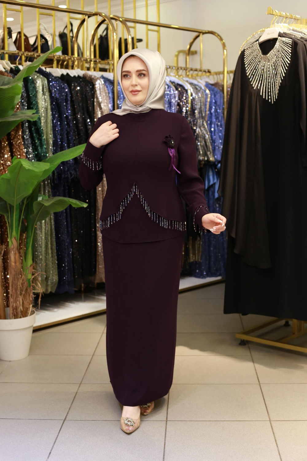 5015 CODE STONE SKIRTED SUIT