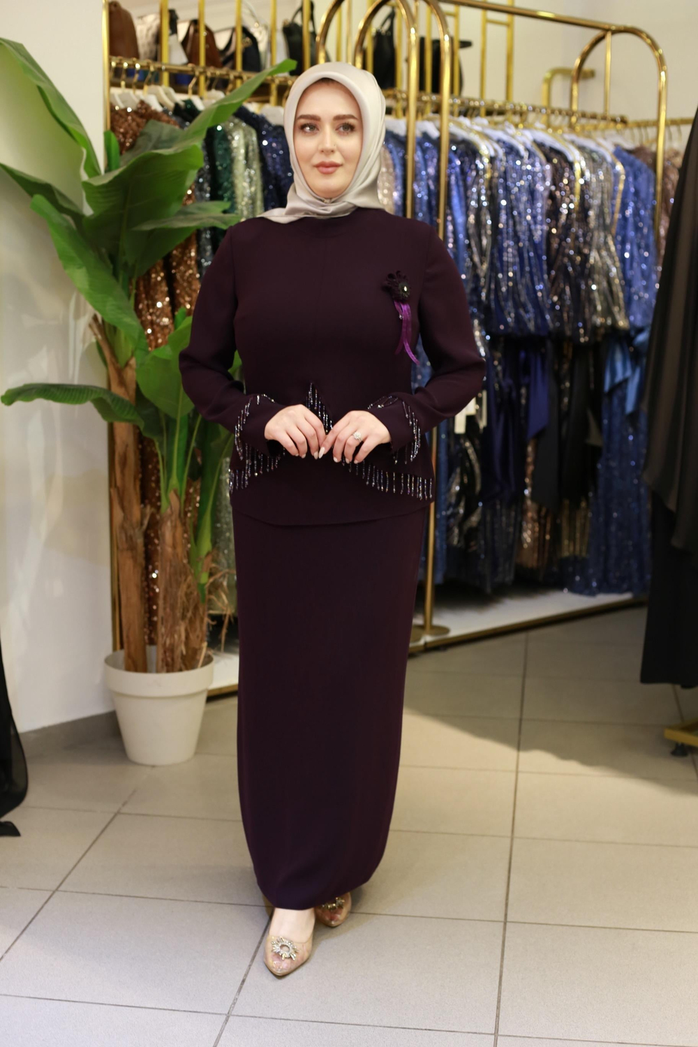 5015 CODE STONE SKIRTED SUIT