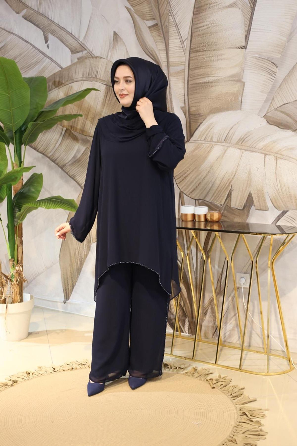 5078 CODE CHIFFON PANTS SUIT