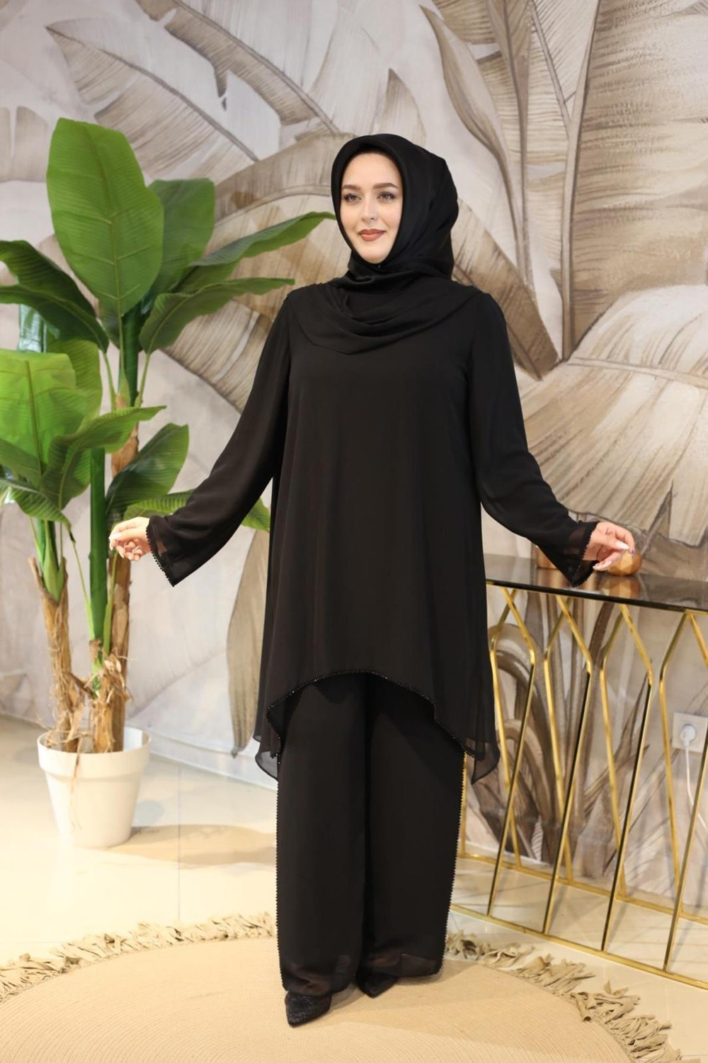 5078 CODE CHIFFON PANTS SUIT