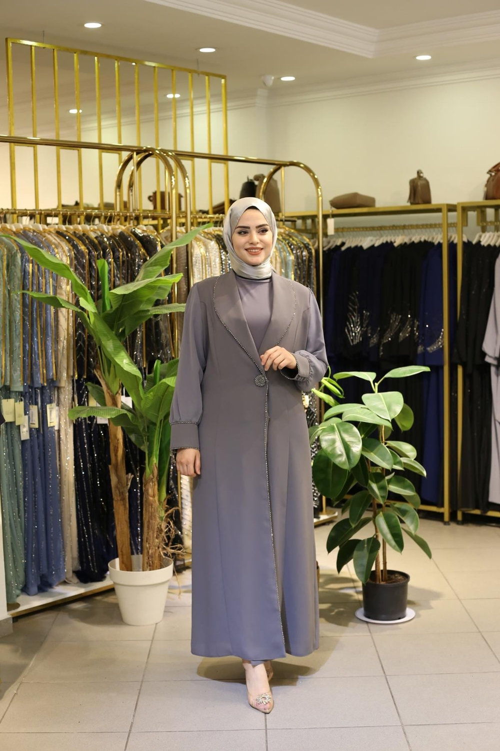5118 بدلة عباية بياقة سترة كود 5118