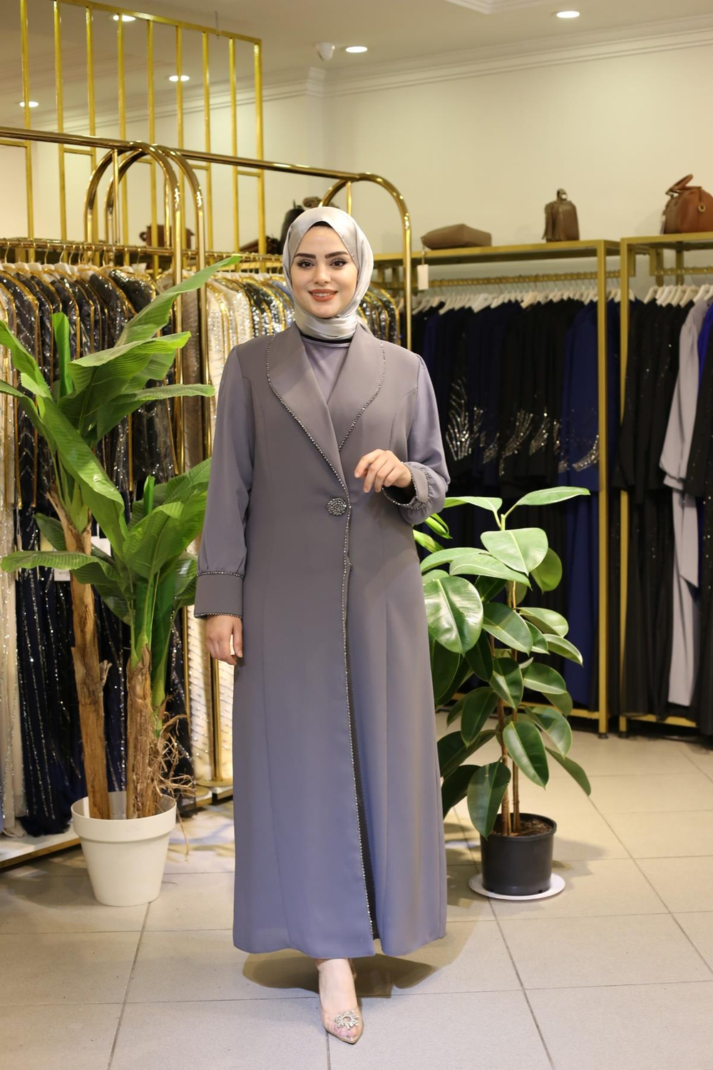 5118 بدلة عباية بياقة سترة كود 5118