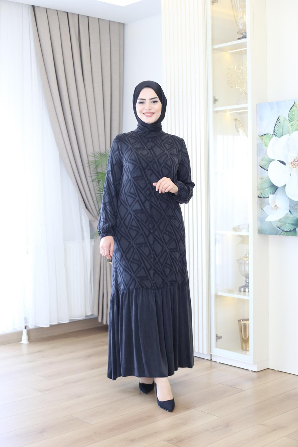 5187 CODE SELBSTGEMUSTERTES CUP-KLEID