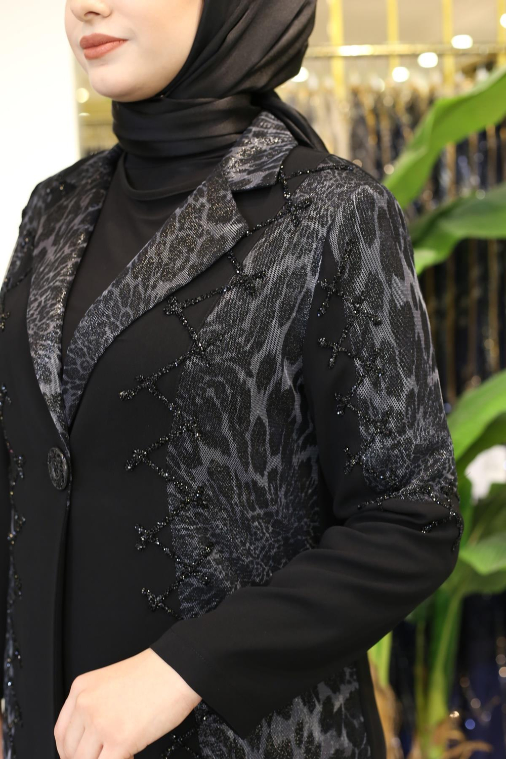 5603 CODE ABAYA LÉOPARD ET PIERRE