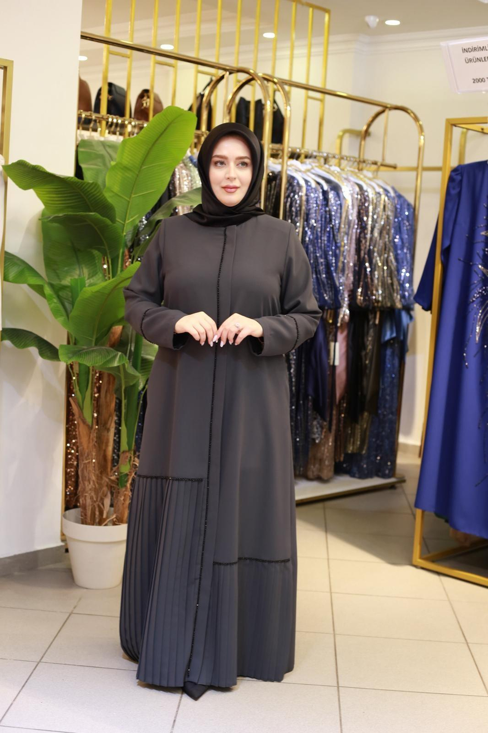 5608 КОД ARABIYE ПЕРЕДНИЕ ПЛИССИРОВАННЫЕ АБАЙИ