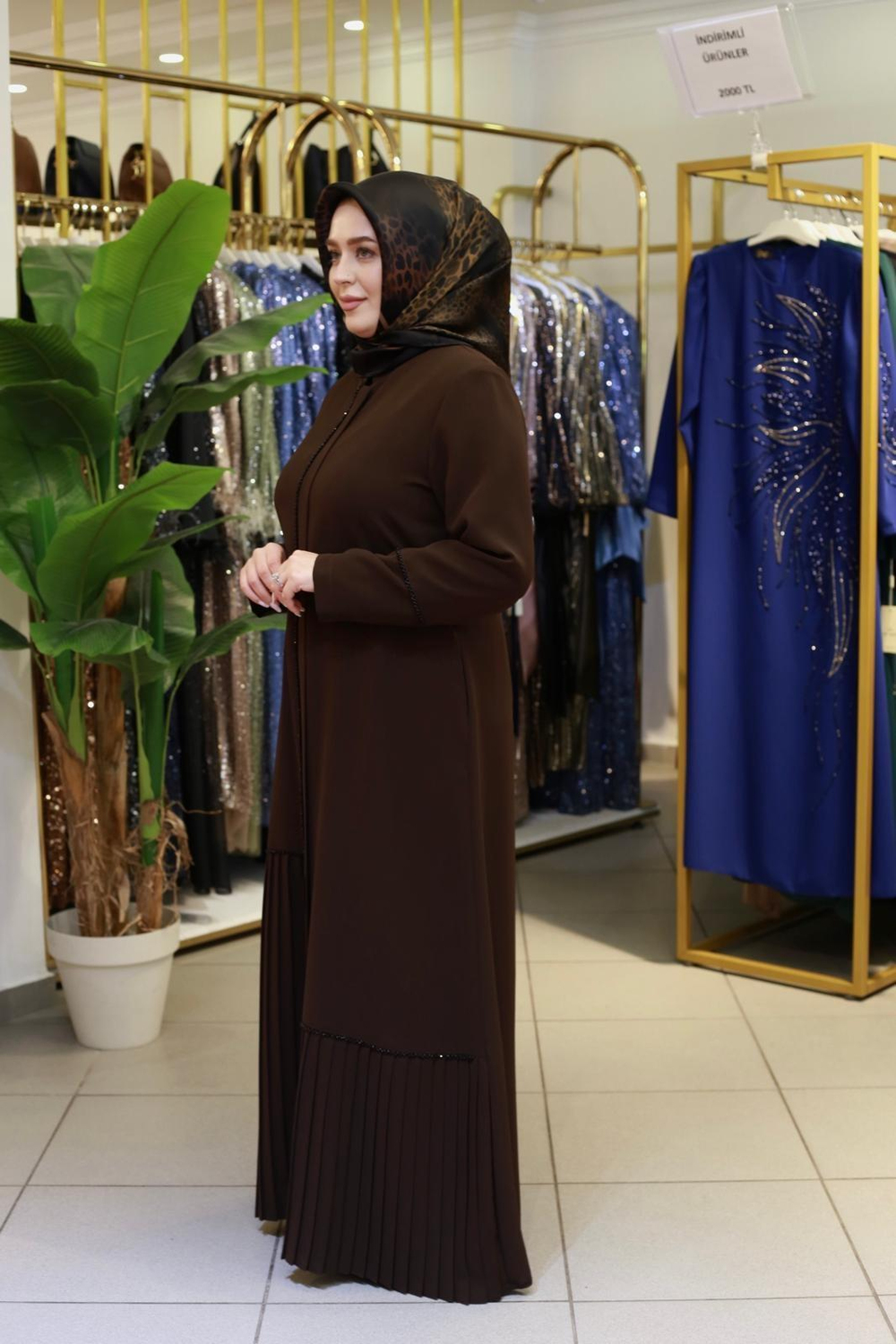 5608 КОД ARABIYE ПЕРЕДНИЕ ПЛИССИРОВАННЫЕ АБАЙИ