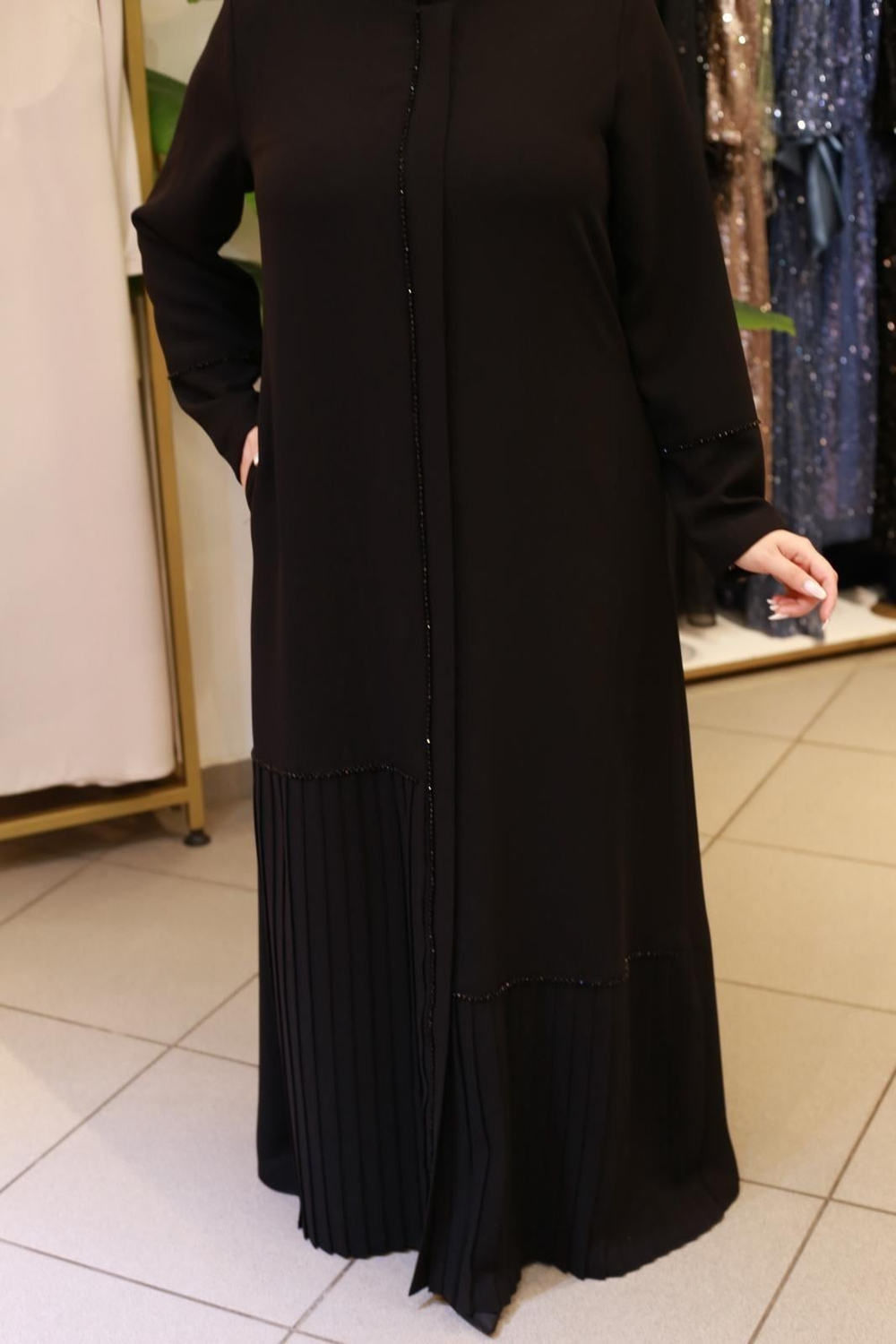 5608 КОД ARABIYE ПЕРЕДНИЕ ПЛИССИРОВАННЫЕ АБАЙИ