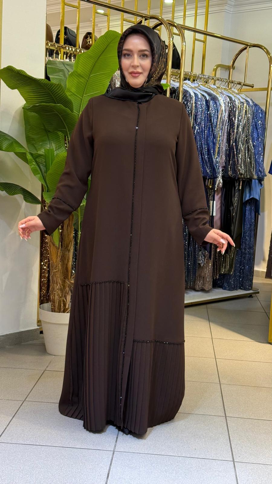 5608 КОД ARABIYE ПЕРЕДНИЕ ПЛИССИРОВАННЫЕ АБАЙИ