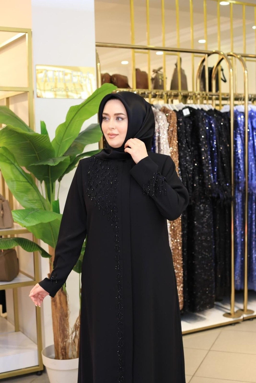 5610 KOD EL İŞLEME BONCUKLU FERACE