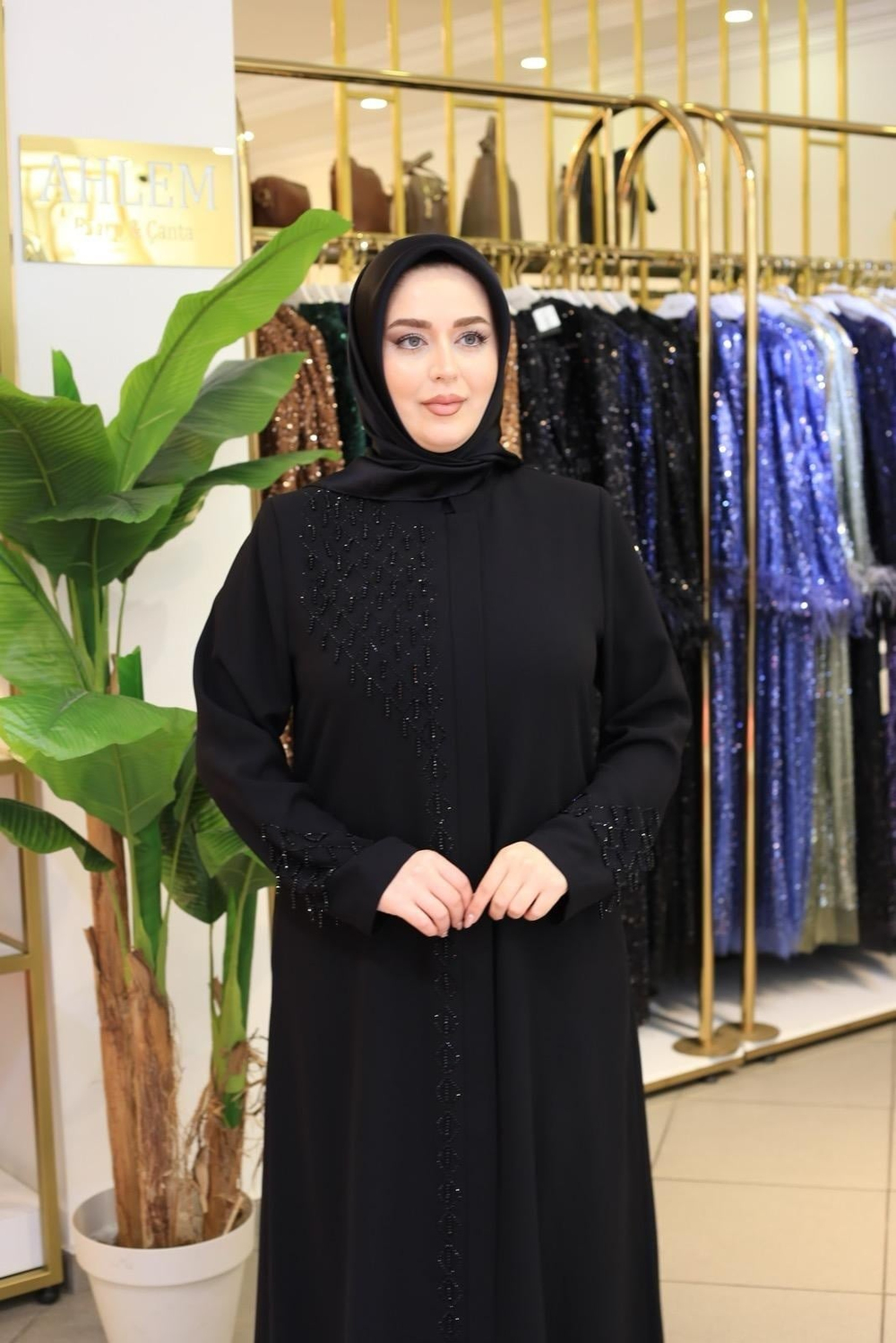 5610 KOD EL İŞLEME BONCUKLU FERACE