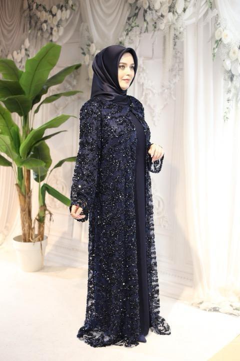 563 CODE SELF SEQUIN PATTERNED ABAYA SUIT