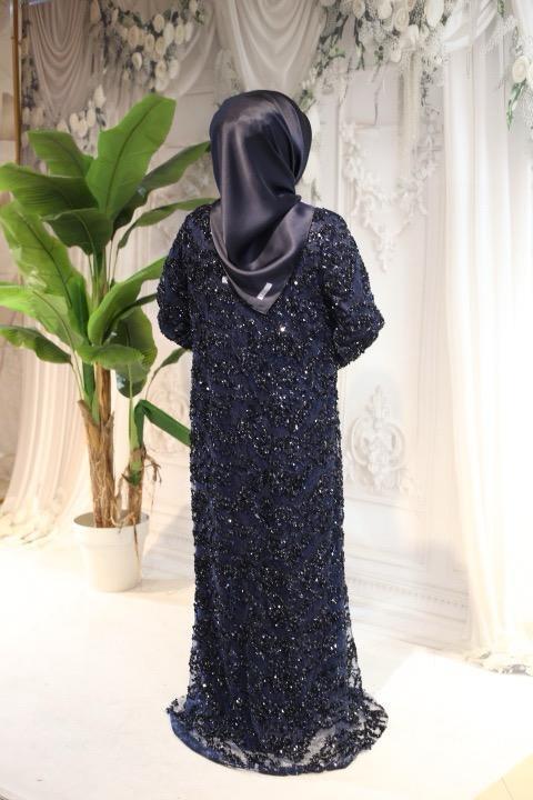 563 CODE SELF SEQUIN PATTERNED ABAYA SUIT