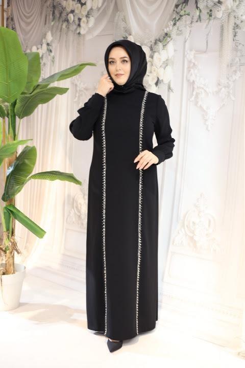 5702 CODE STREIFEN STEIN KLEID