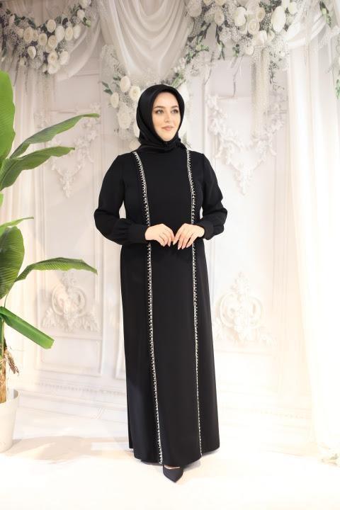 5702 CODE STREIFEN STEIN KLEID