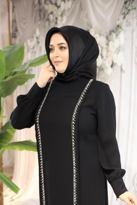 5702 CODE STREIFEN STEIN KLEID