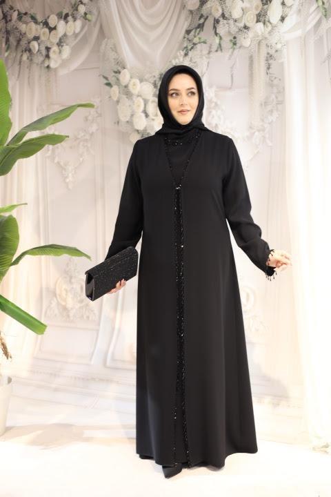 7111 CODE STONE DETAILED ABAYA SUIT