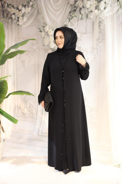 7111 CODE STONE DETAILED ABAYA SUIT