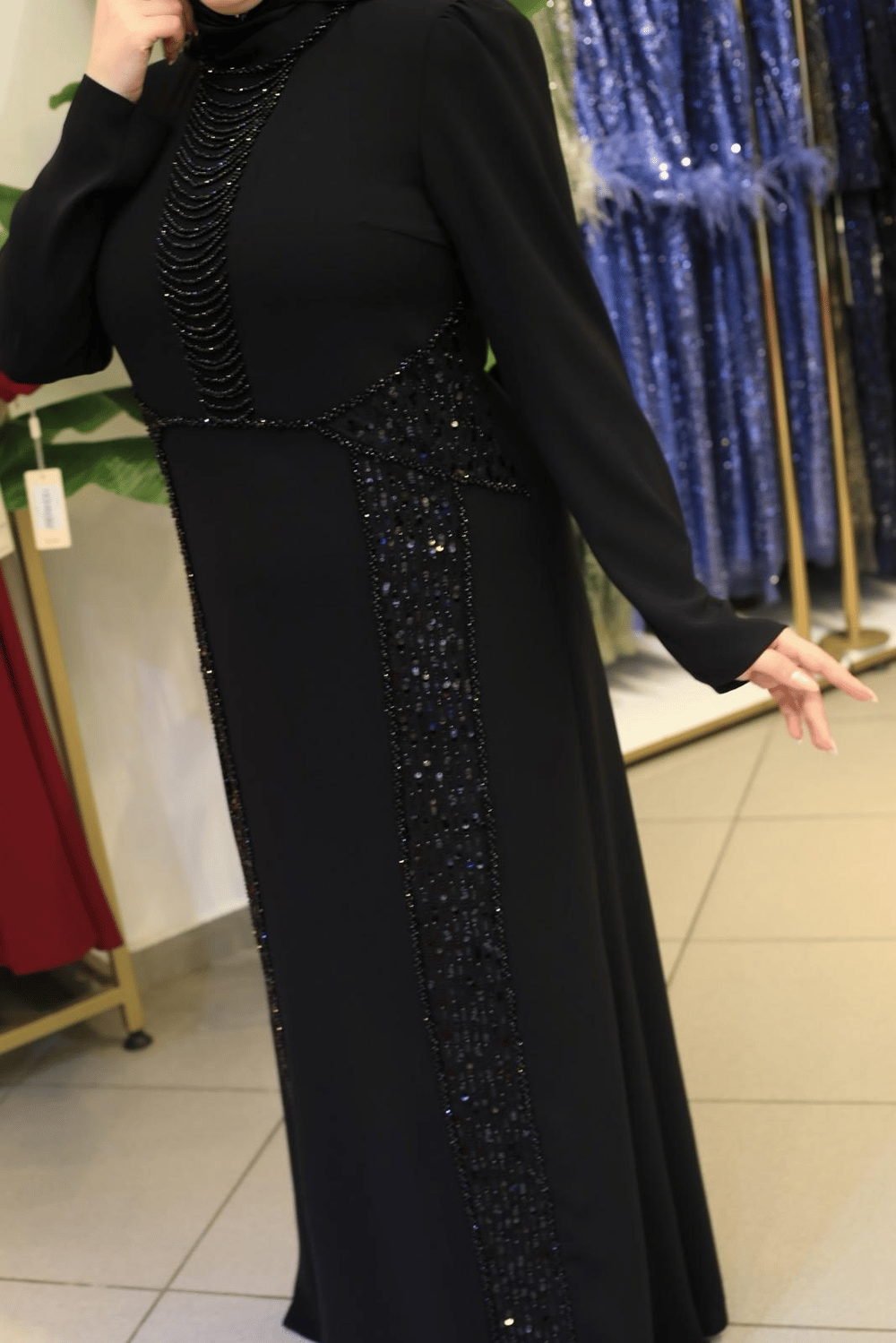 7207 CODE SELBSTGLÄNZENDE GLITZER-KLEID