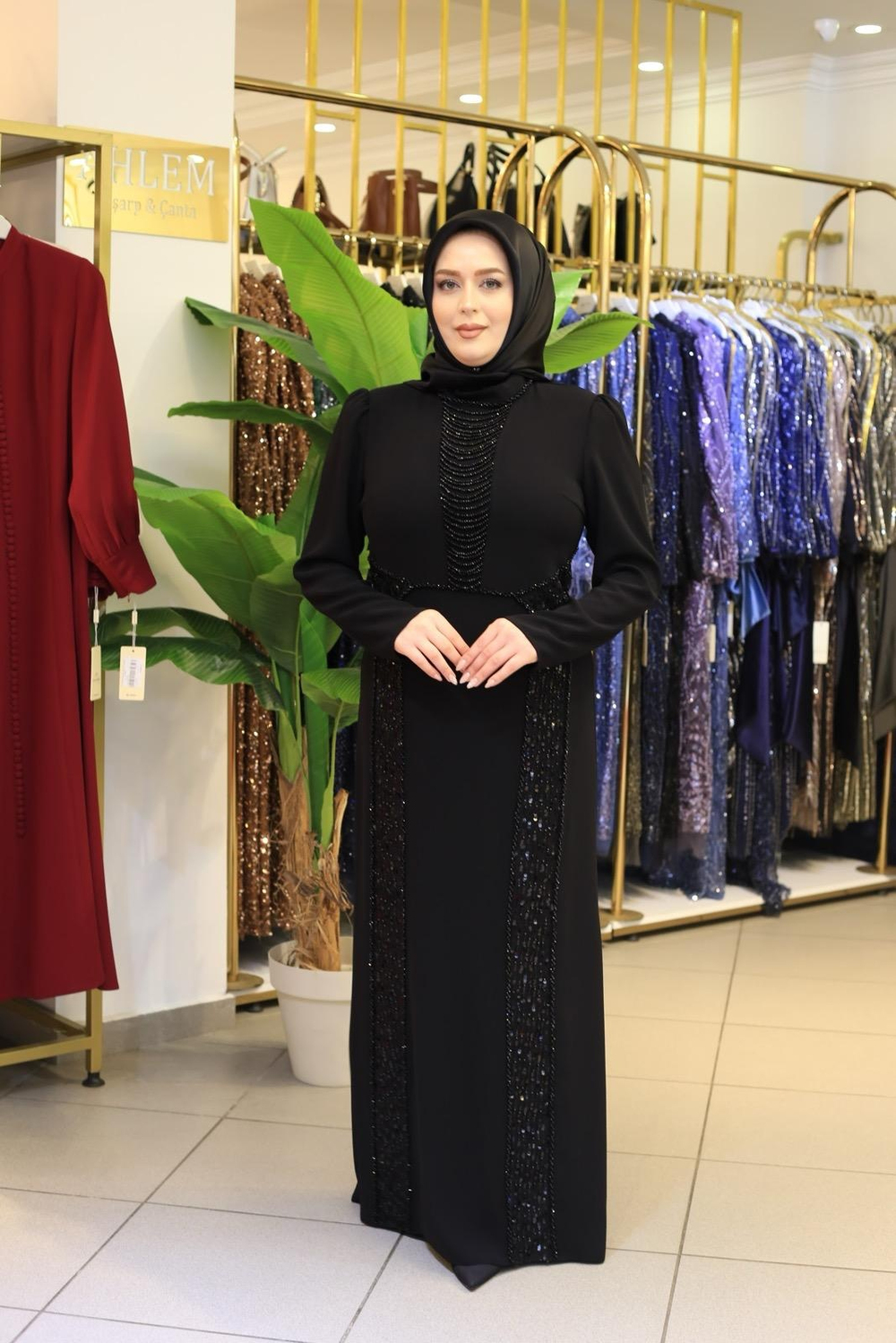 7207 CODE SELBSTGLÄNZENDE GLITZER-KLEID