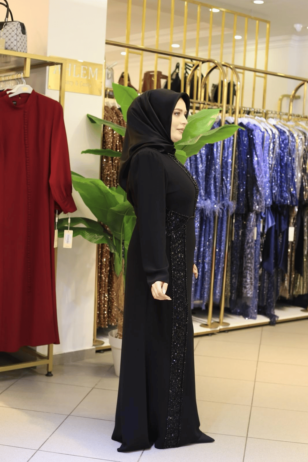 7207 CODE SELBSTGLÄNZENDE GLITZER-KLEID