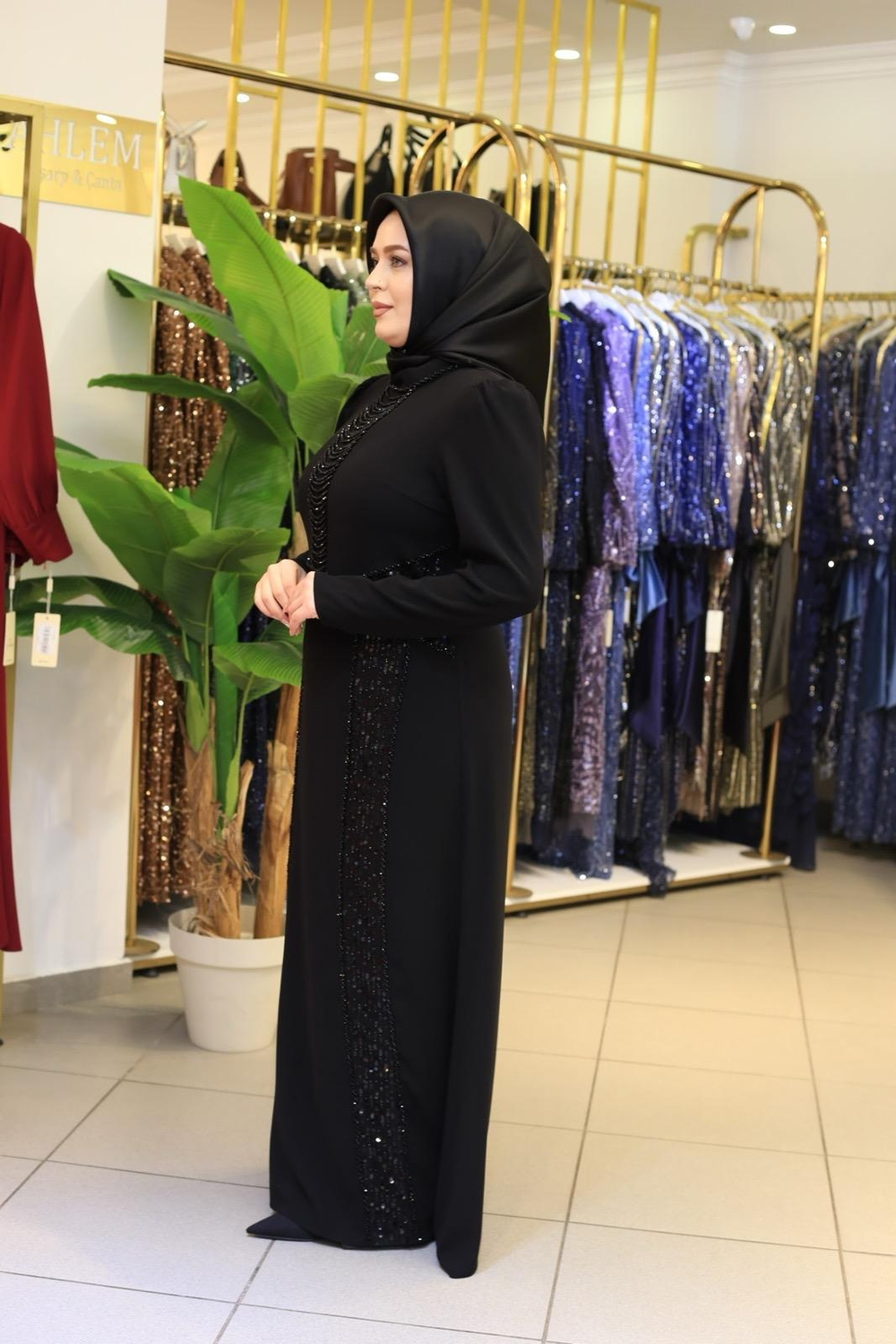 7207 CODE SELBSTGLÄNZENDE GLITZER-KLEID