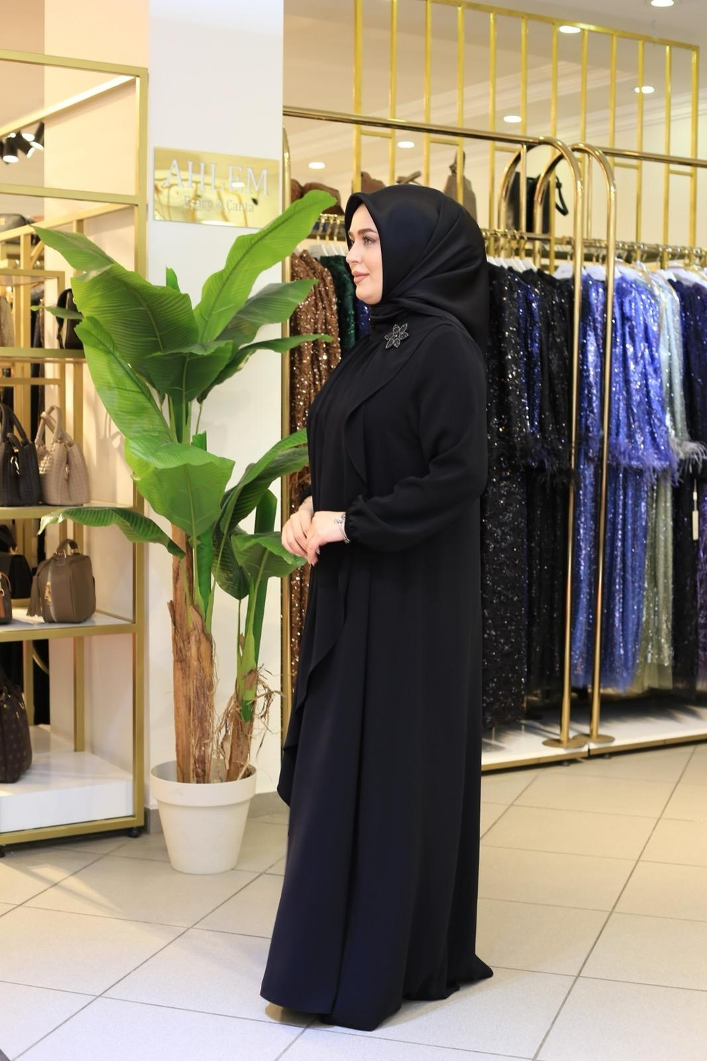 8622 كود فستان برونزي