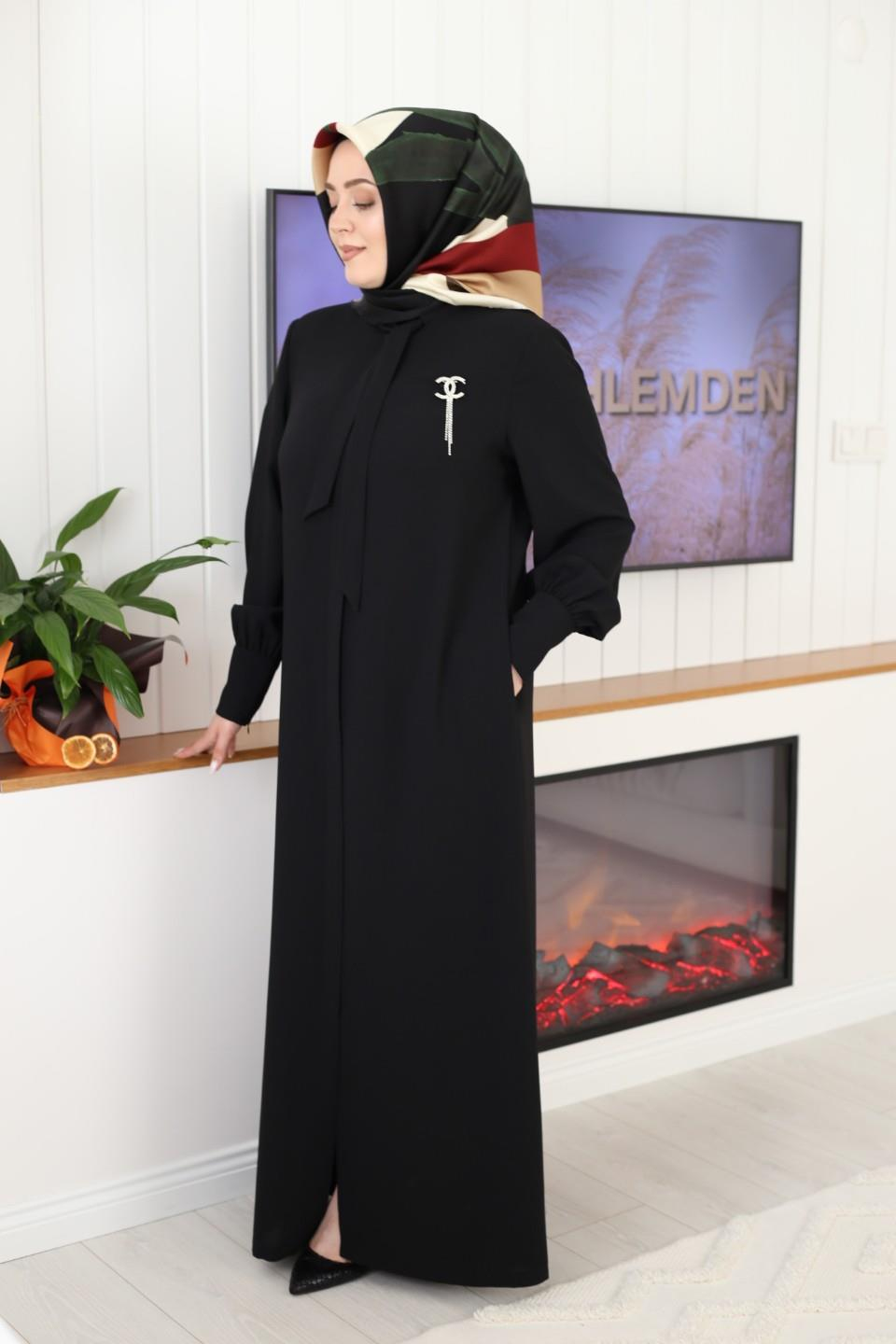 9130 CODE MANSCHETTE ÄRMEL BRONZE ABAYA
