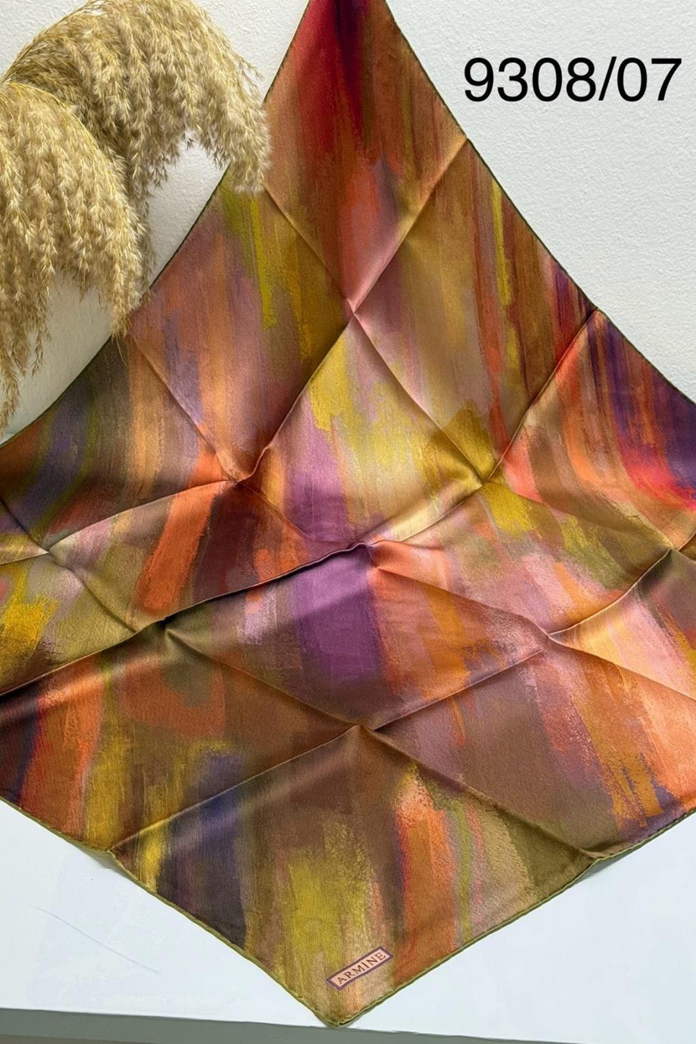 CODE COLORÉ ARMINE FOULARD EN PURE SOIE