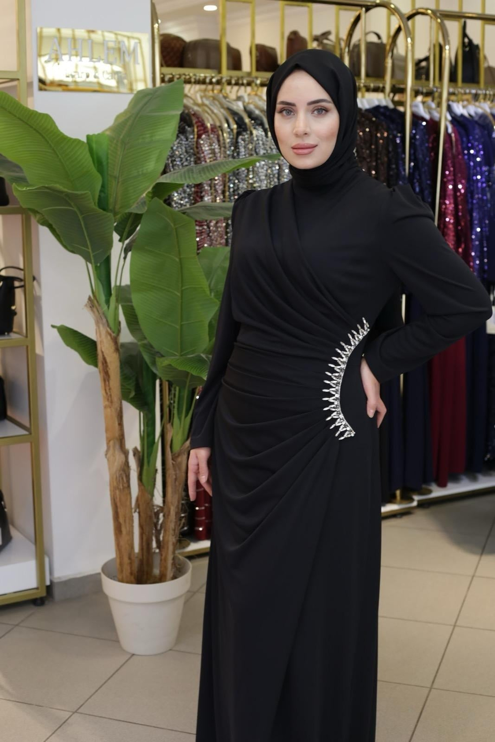 BEY5005 KOD SAWAROSKİ ABİYE ELBİSE