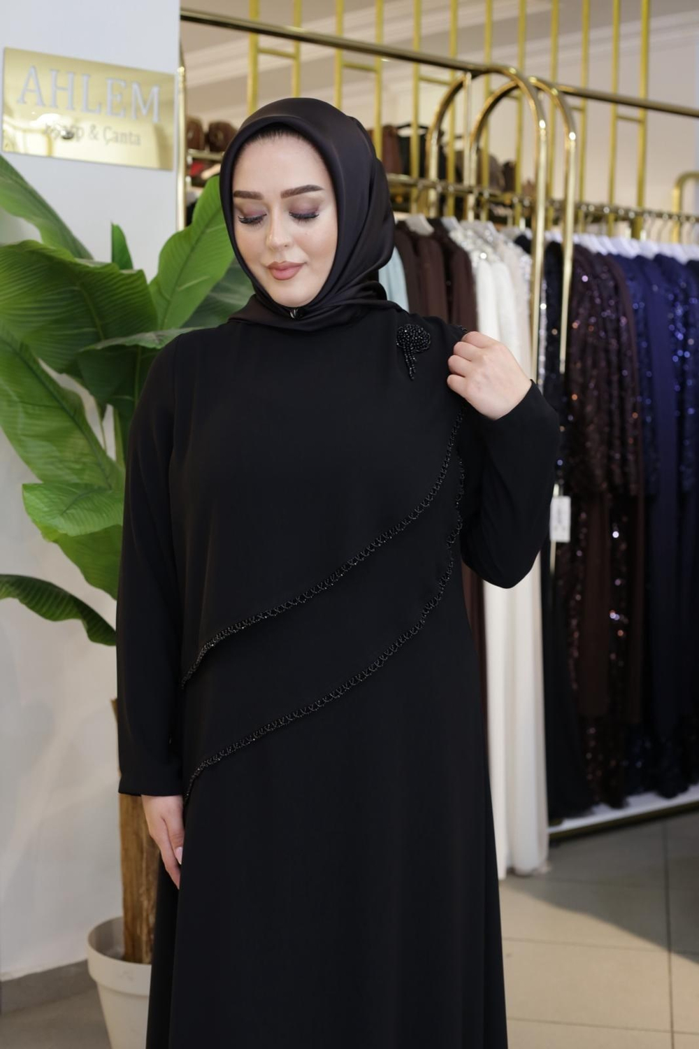 BRONŞLU KALEM ELBİSE 4254 KOD
