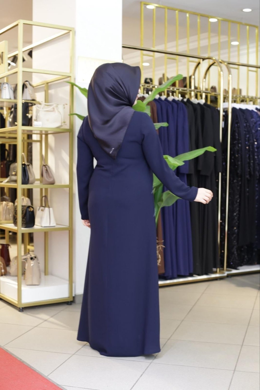 BRONŞLU KALEM ELBİSE 4254 KOD