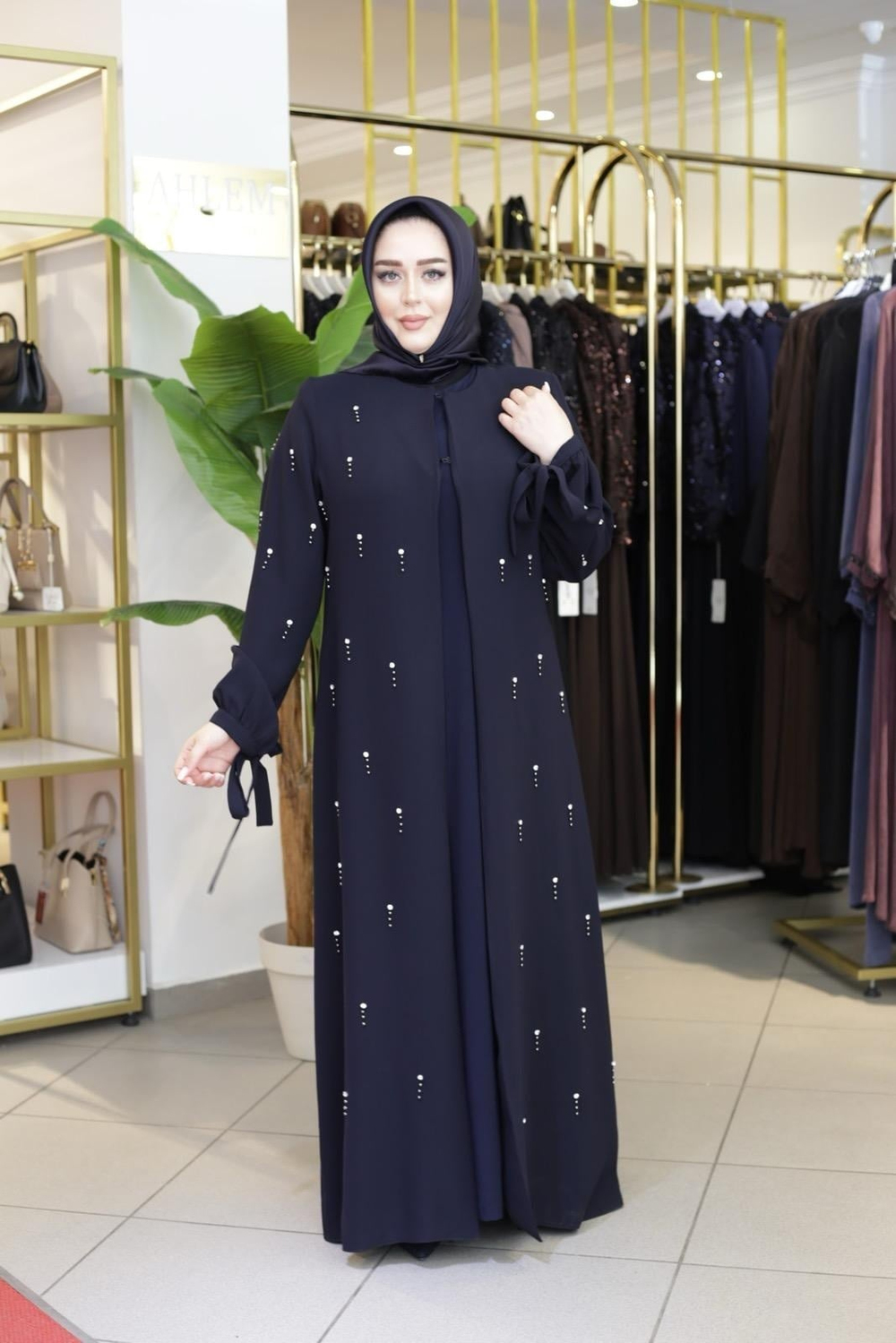 DAMLA TAŞ ABAYA TAKIM 7128 KOD