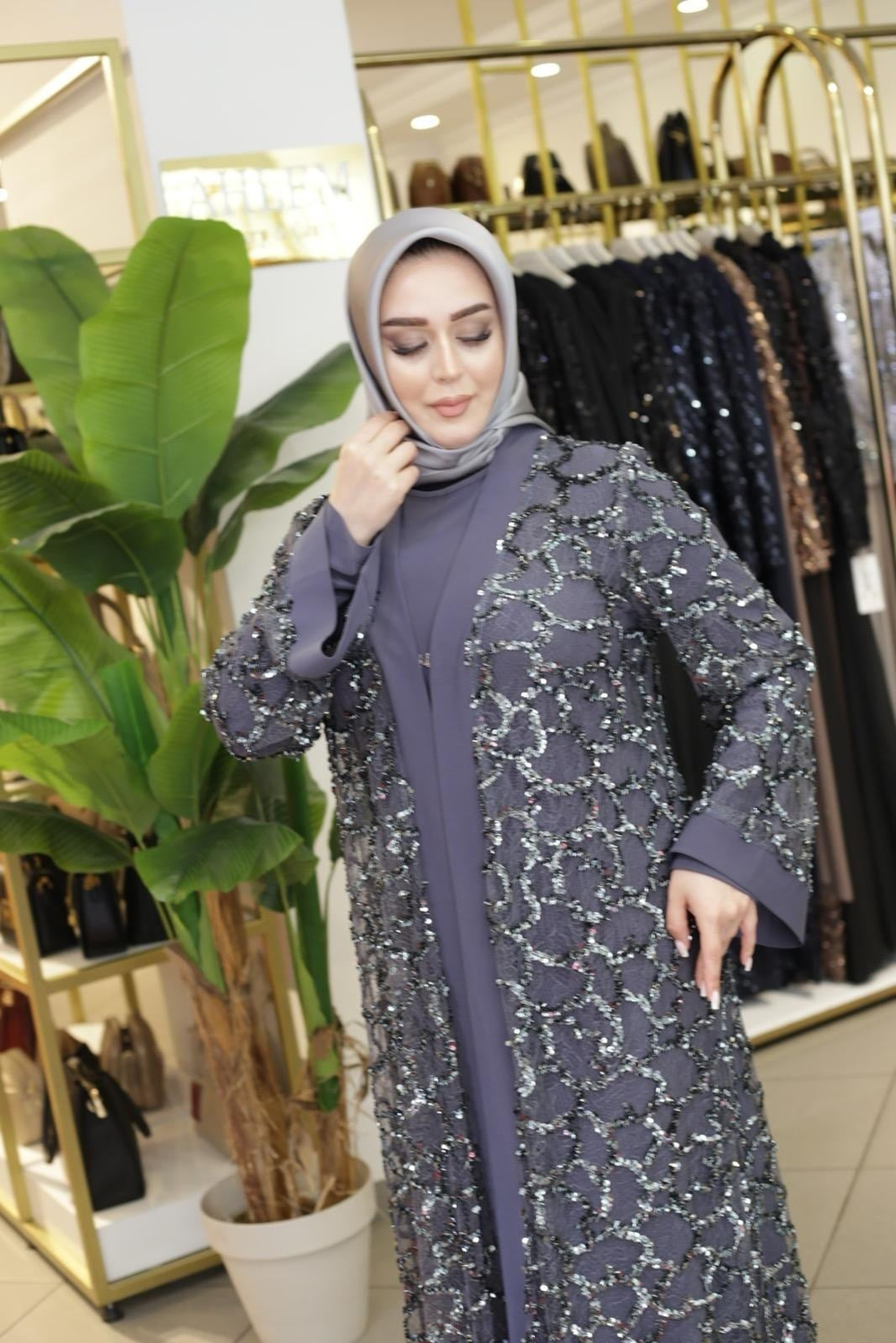 GECE IŞILTISI ABAYA TAKIM 820 KOD