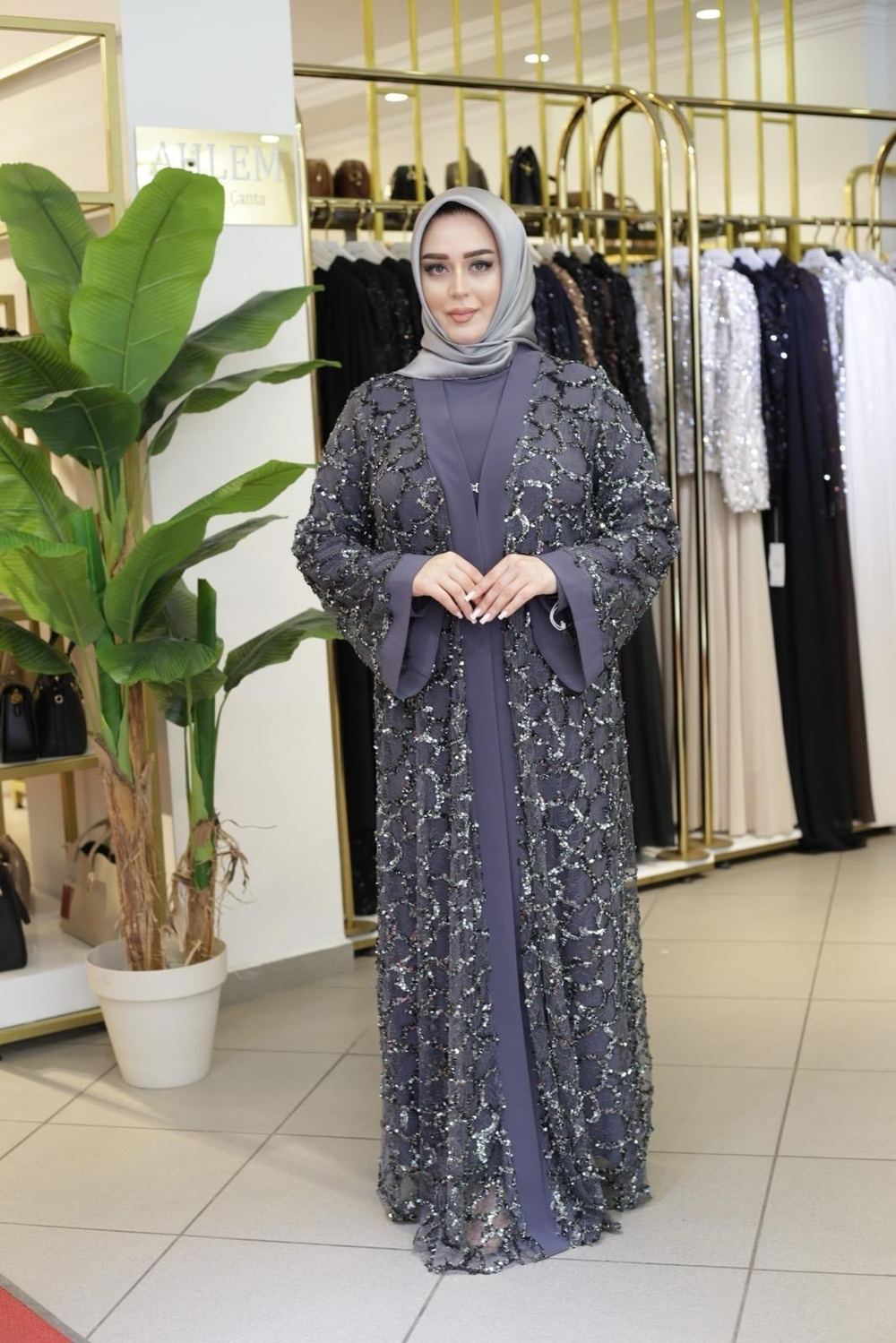 GECE IŞILTISI ABAYA TAKIM 820 KOD