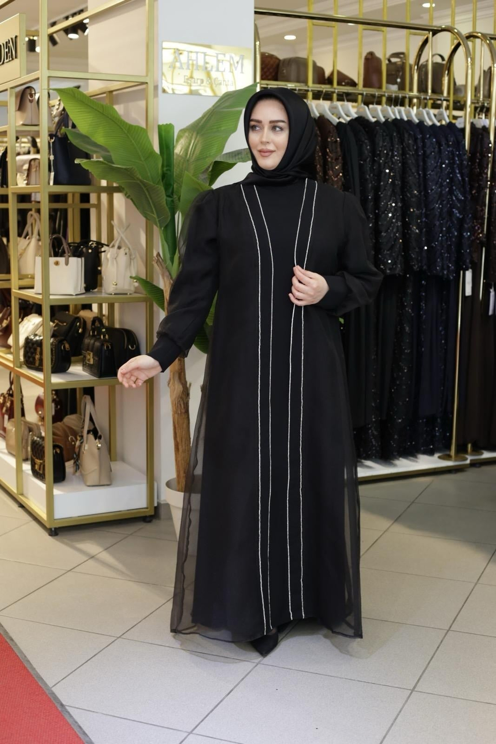 ORGANZE ABAYA TAKIM 5221 KOD