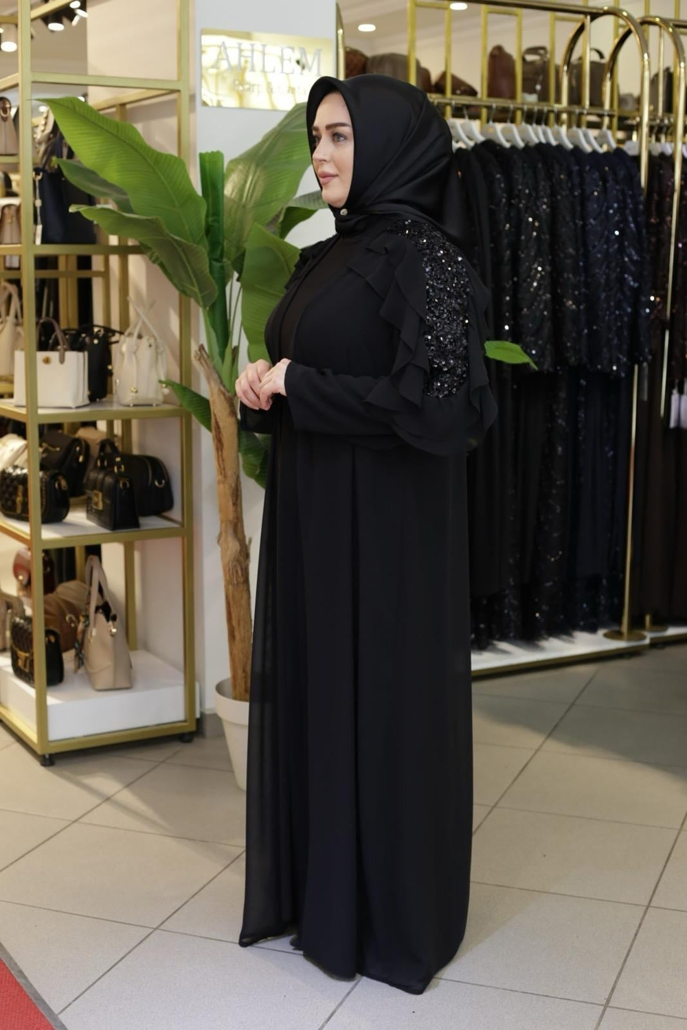 PAYET GARNİLİ ABAYA 2661 KOD