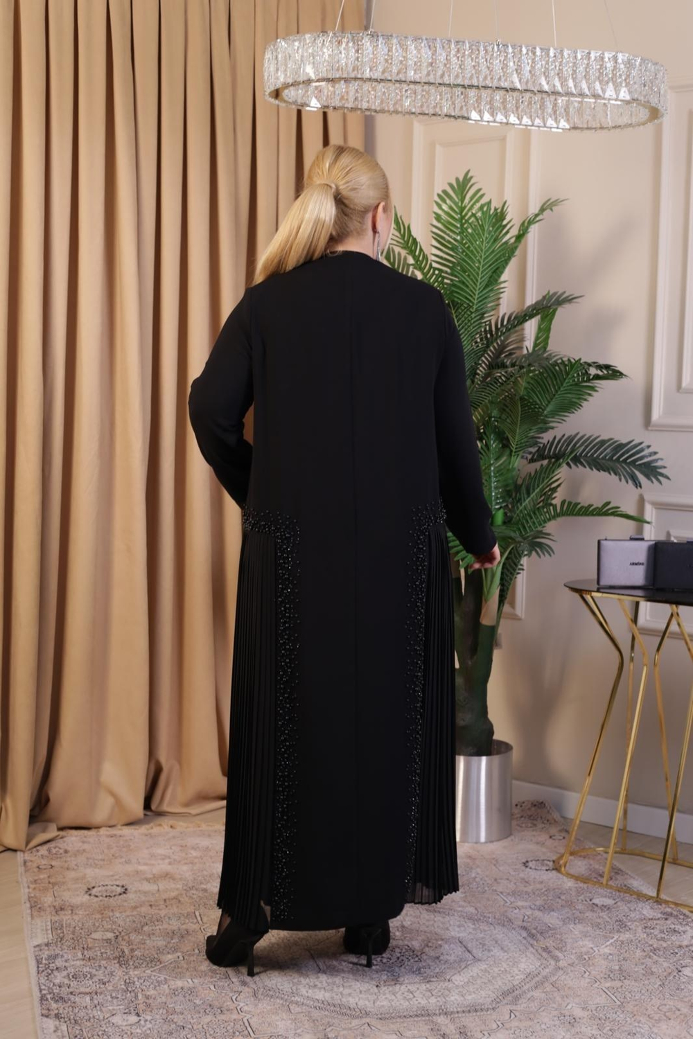 PİLELİ ABAYA TAKIM 6002 KOD