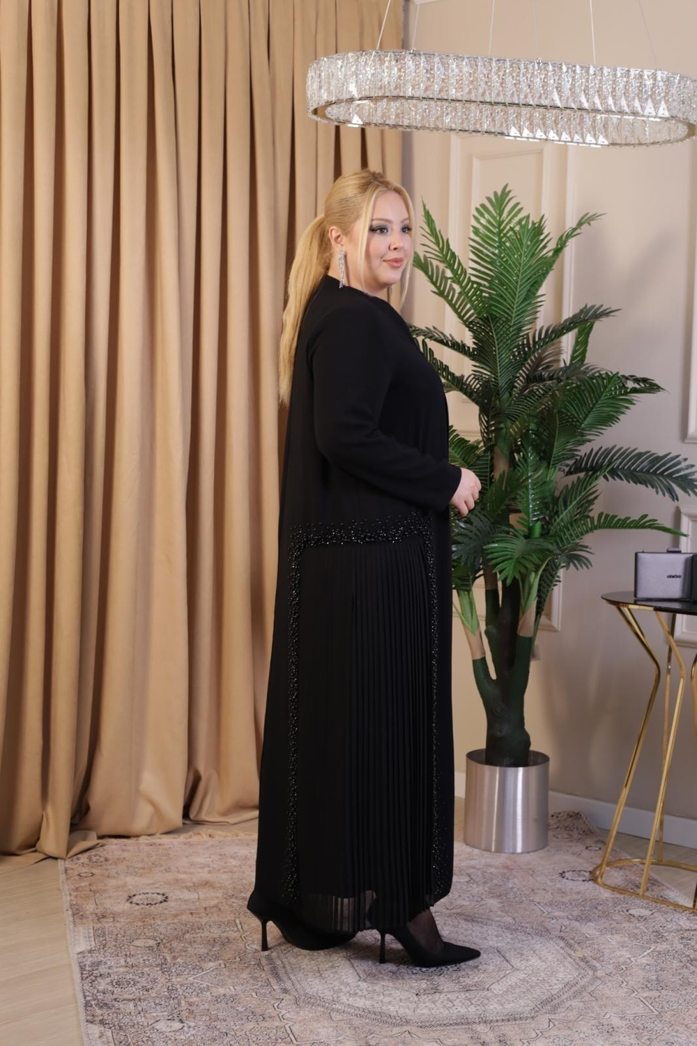 PİLELİ ABAYA TAKIM 6002 KOD