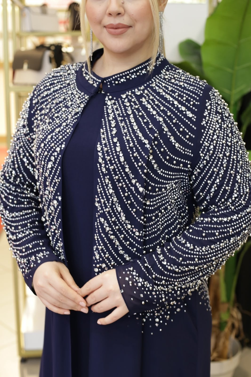 SAWAROSKİ TAŞLI ABAYA TAKIM BEY804 KOD